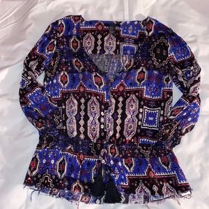 Multicolor printed top